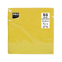 50 Pap. servet micro- reliëf 20X20 Geel/ St.
