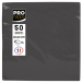 50 Pap. servet micro- reliëf 20X20 Zwart/ St.