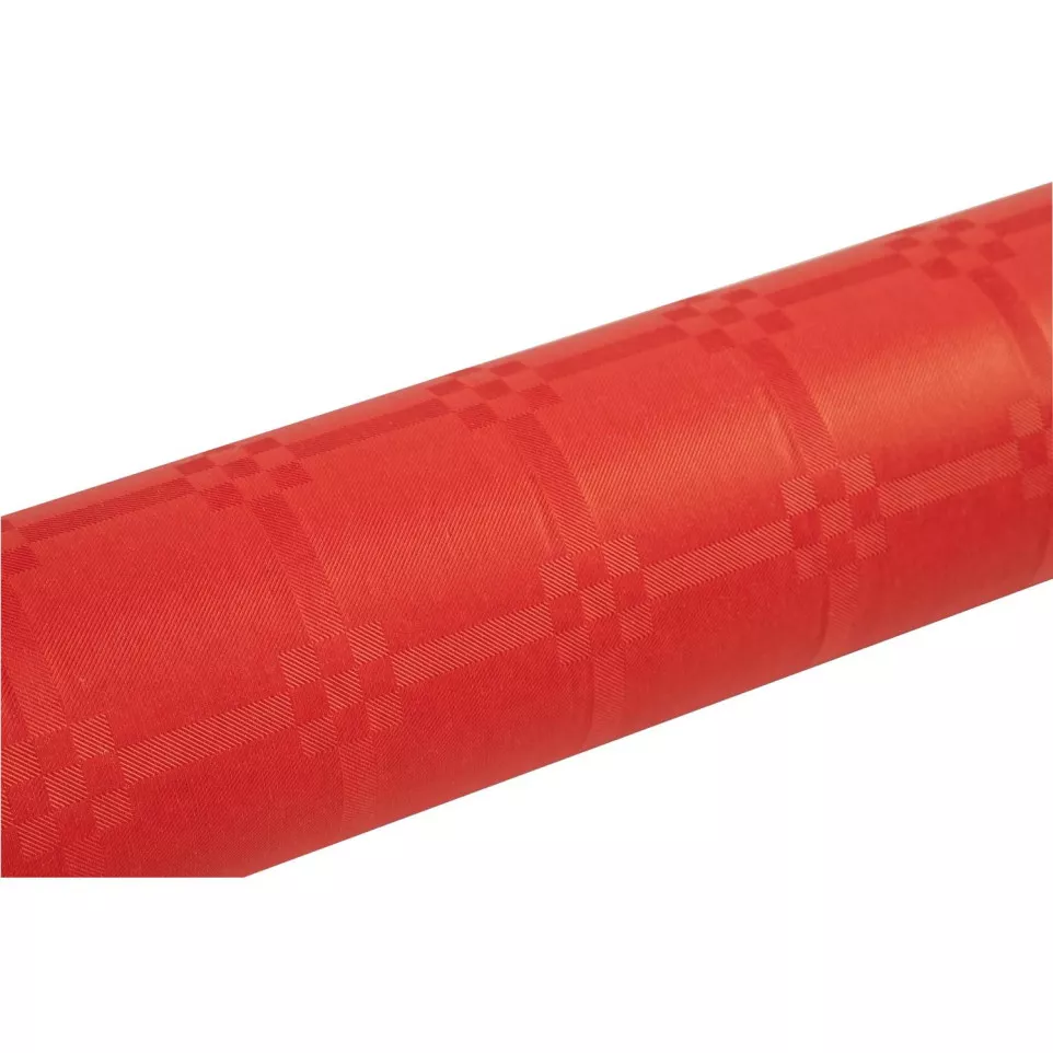 Damast tafelkleed rol 1,18x50m Rood-/...