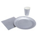 15 Bekers, karton 20cl Zilver-/ St.