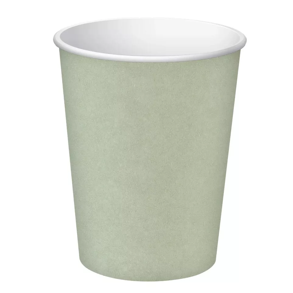 15 Bekers, karton 20cl Olijfgroen-/ St.