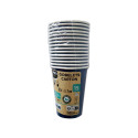 15 Bekers, karton 20cl Marineblauw-/ St.