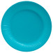 20 Borden, rond kart-on Ø 23 cm Turkoois/ St.