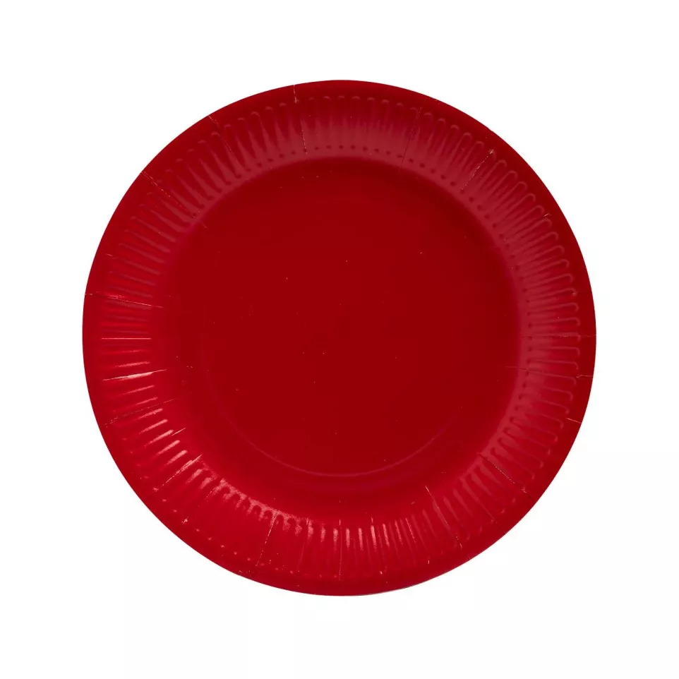 20 Borden, rond karton Ø 23 cm Rood-/...