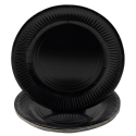 20 Borden, rond kart-on Ø 23 cm Zwart/ St.