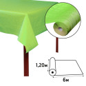 Damast tafelkleed ro-l 1,18x6m Kiwigroen/ St.