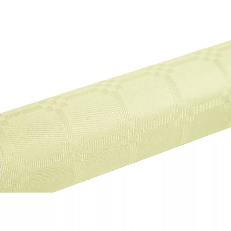 Damast tafelkleed rol 1,18x6m Ivoor-/...