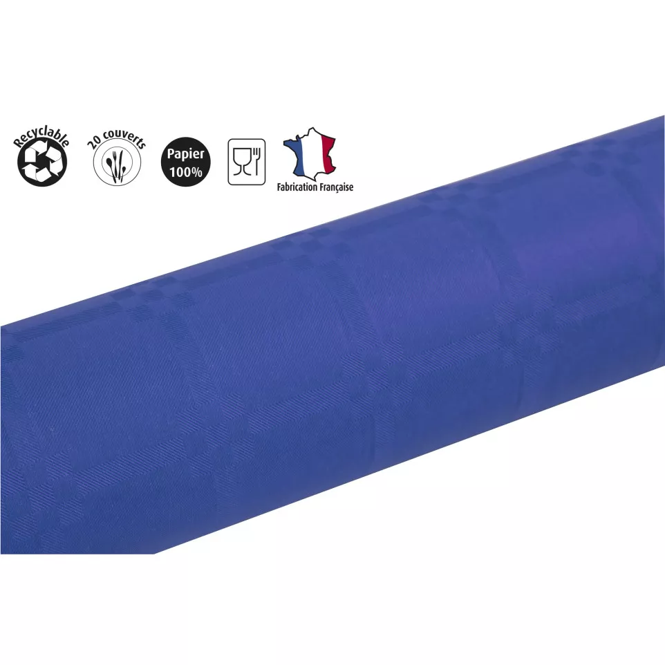 Damast tafelkleed ro-l 1,18x6m Navy...
