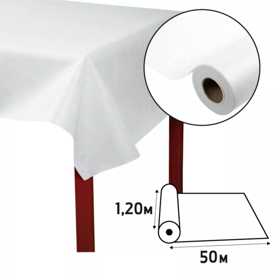 Spunbond tafelkleed-rol 1,20x50m Wit/...