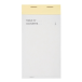 Meal Card Pad 79x150 pad, 50 sheets. Duplicate Book/ Pc.