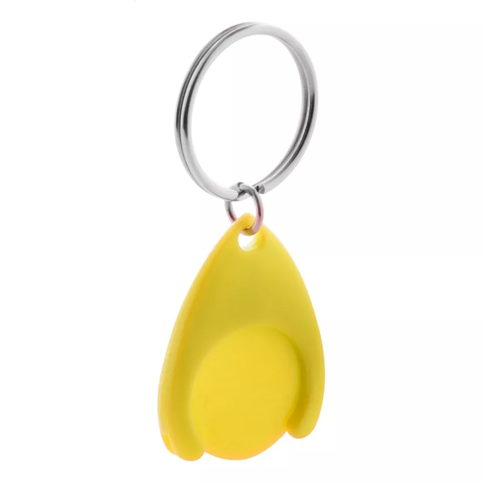 Nelly yellow  trolley coin keyring 