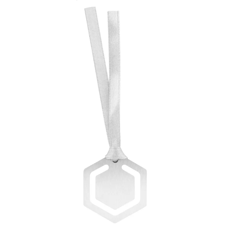 Edelmark silver  bookmark, hexagon 
