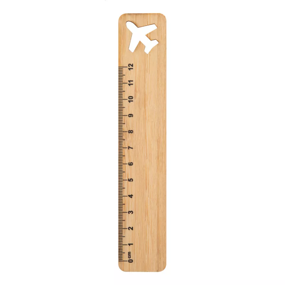 Rooler natural  bamboo ruler, airplane 
