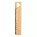 Rooler natural  bamboo ruler, heart 