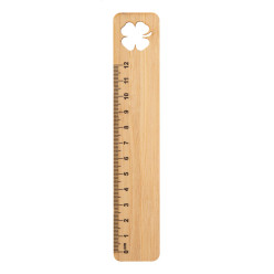 Rooler natural  bamboo ruler, clover 