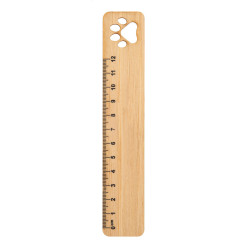 Rooler natural  bamboo ruler, paw 