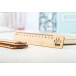 Rooler natural  bamboo ruler, paw 