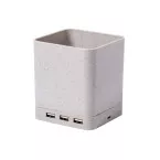 Ampdesk beige  multifunctional pen holder 