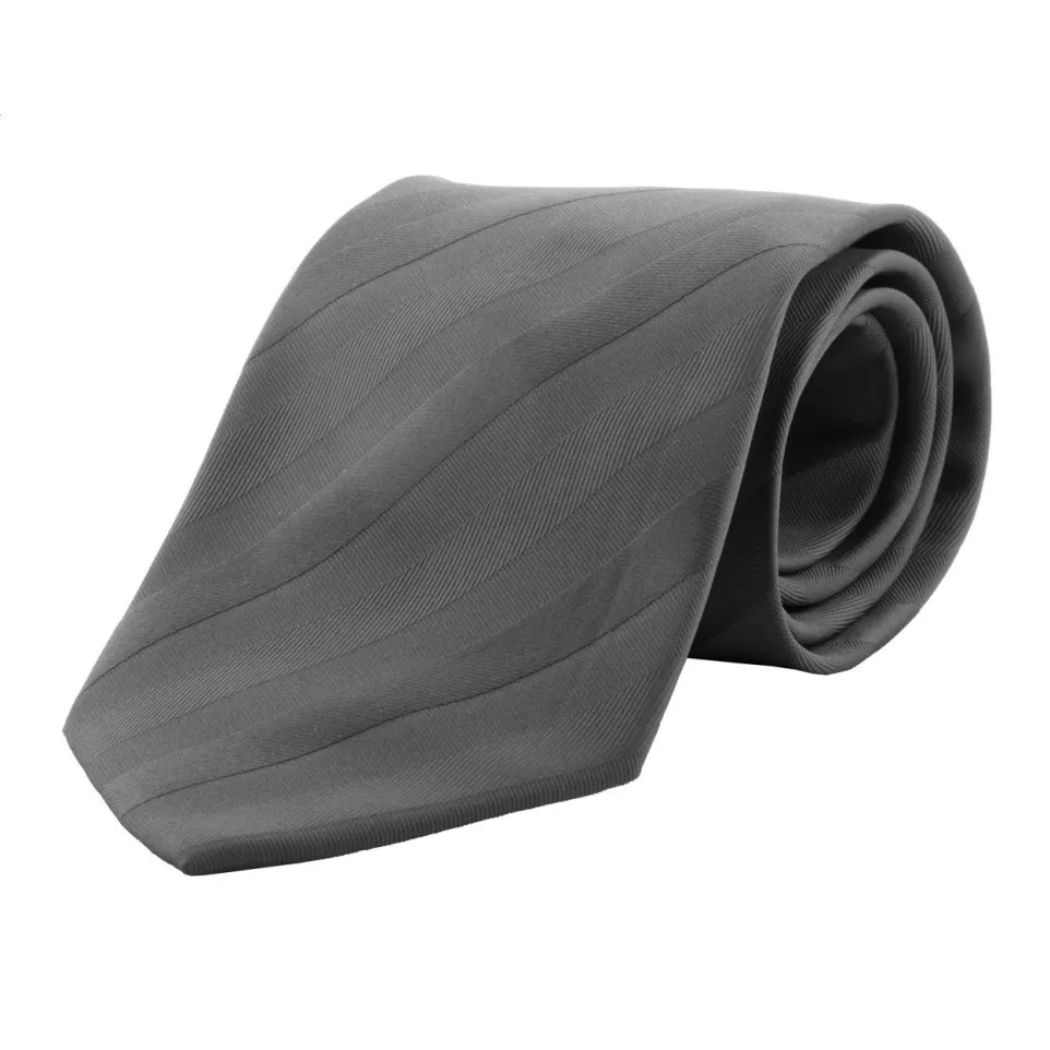 Stripes gris foncé  cravate 