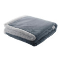 Sammia dark grey  coral fleece blanket 