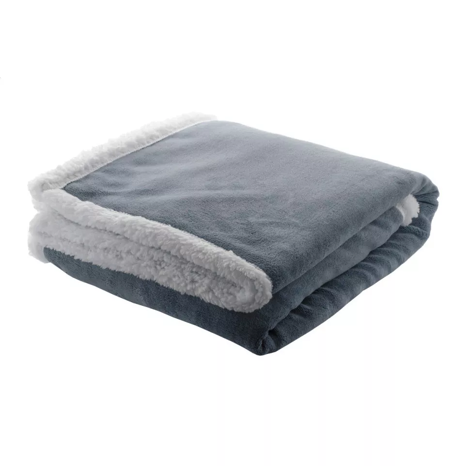 Sammia dark grey  coral fleece blanket 