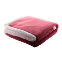 Sammia burgundy  coral fleece blanket 