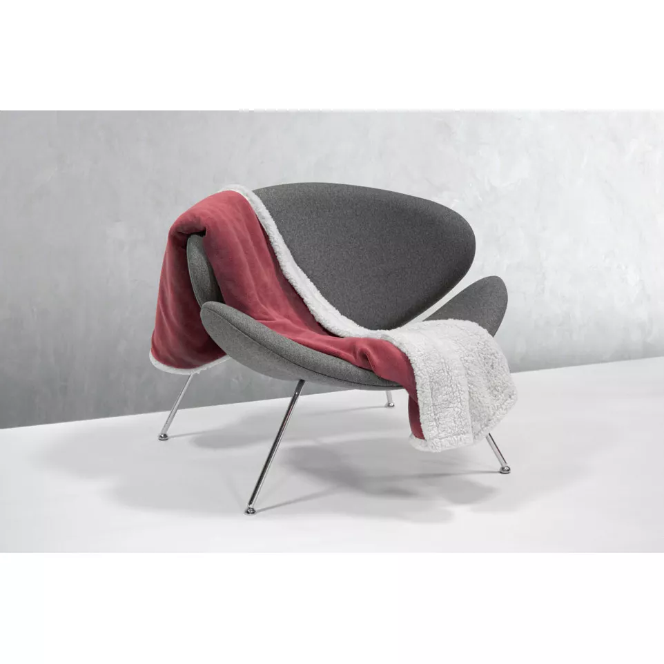 Sammia burgundy  coral fleece blanket 