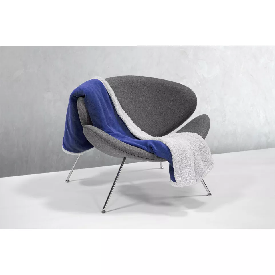 Sammia blauw  coral fleece deken 