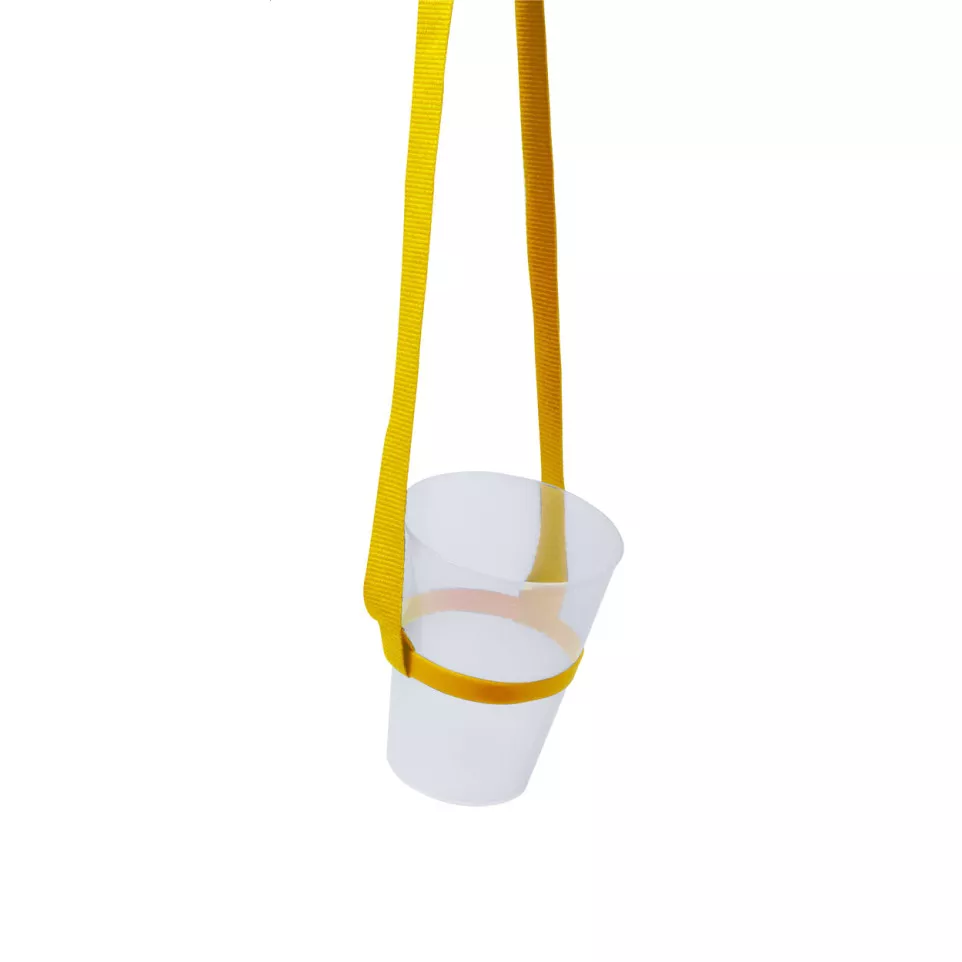 Lancup yellow  drink holder lanyard 