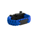 Peary blauw zwart survival armband 