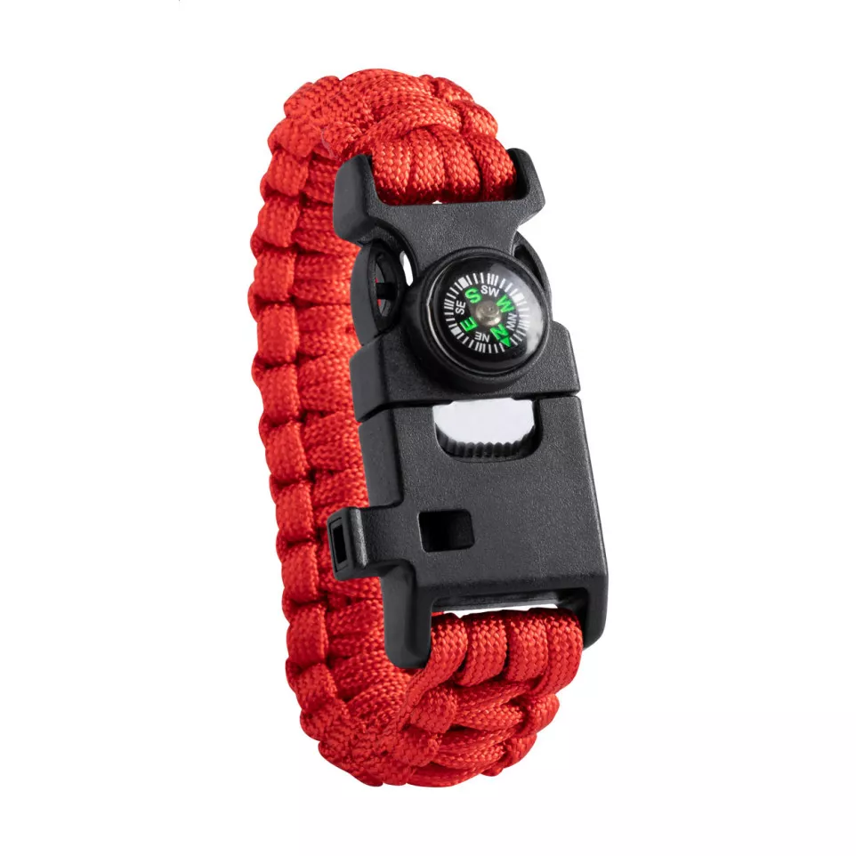 Peary red black survival bracelet 