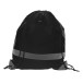 Vidraw black  reflective drawstring bag 