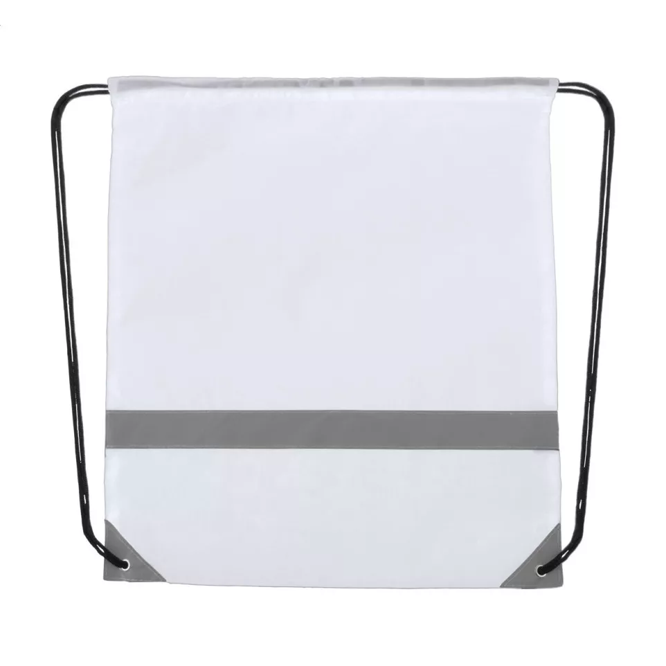 Vidraw white  reflective drawstring bag 
