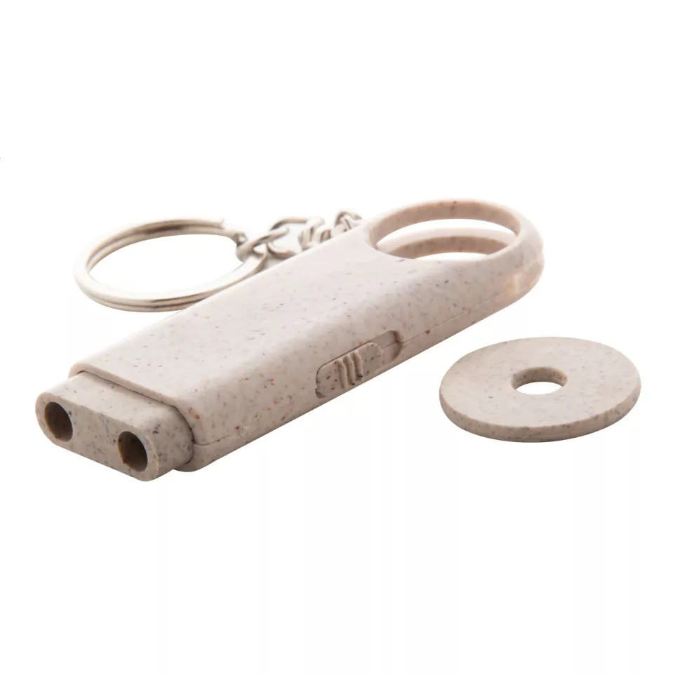 Bopor natural  trolley coin keyring 