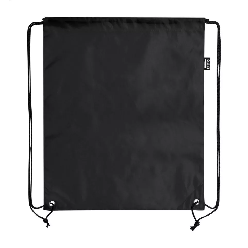 Redraw black  RPET drawstring bag 