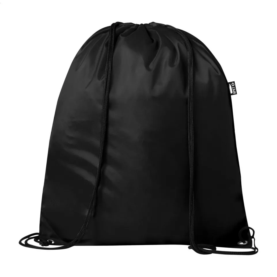 Redraw black  RPET drawstring bag 