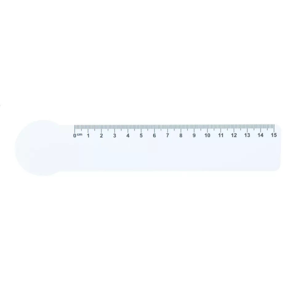 Couler 15 white  15 cm ruler, circle 