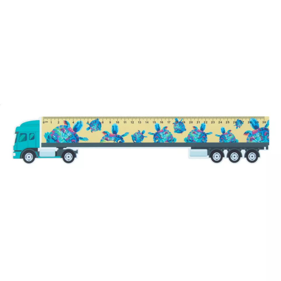 Trucker 30 blanc  règle 30 cm, camion 