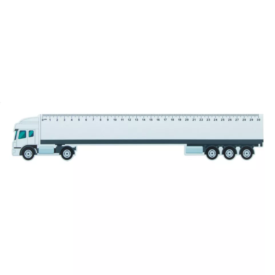 Trucker 30 blanc  règle 30 cm, camion 