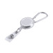 Piste white silver badge holder 