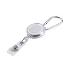 Piste blanc argenté porte-badge 