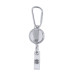 Piste white silver badge holder 