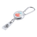 Piste white silver badge holder 