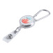 Piste white silver badge holder 