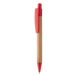 Colothic red natural bamboo ballpoint pen 