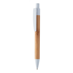 Colothic white natural bamboo ballpoint pen 