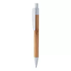 Colothic white natural bamboo ballpoint pen 