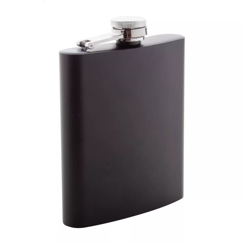 Gravning black  hip flask 