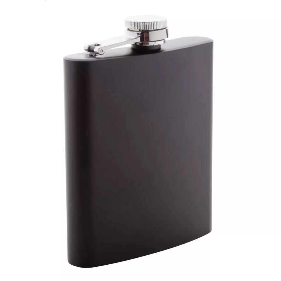 Gravning black  hip flask 