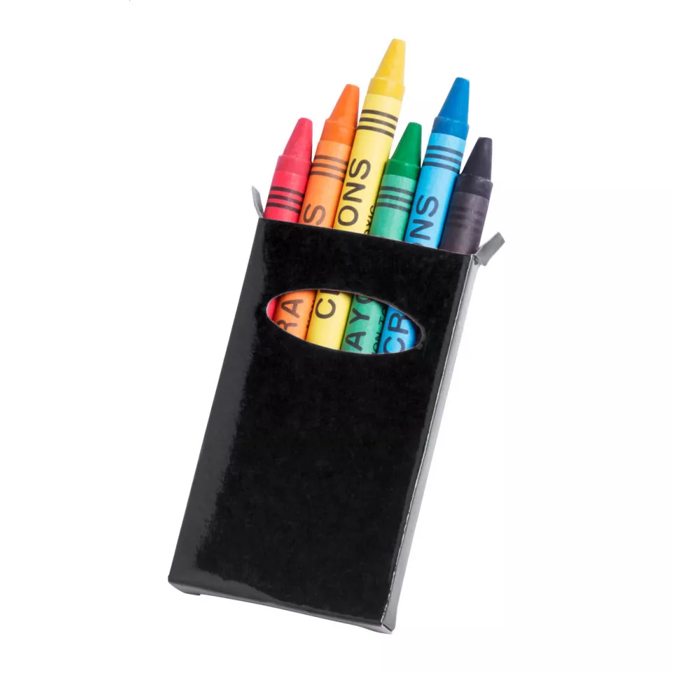 Sorell black  6 pc crayon set 